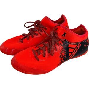 Adidas X 16.3 Court Indoor Soccer Shoes Red Black Mens Size 7 Cleats